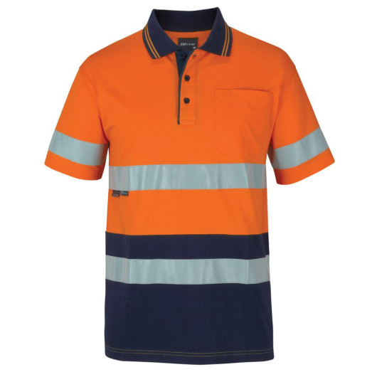 Orange Navy Hi Vis Day Night Polo